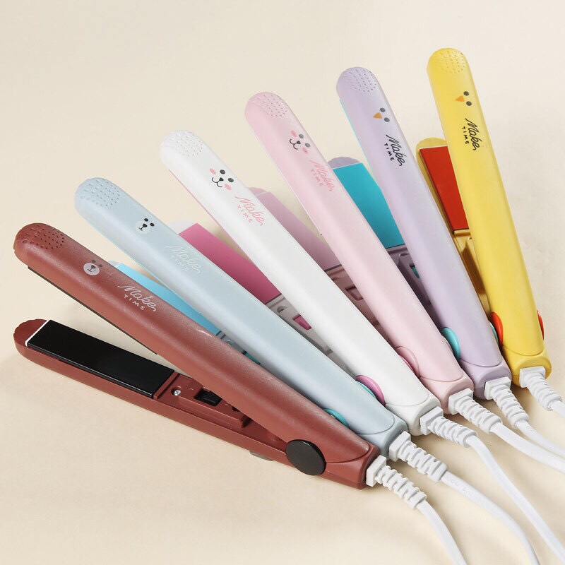 Máy uốn duỗi mini đa năng, Máy uốn duỗi tóc mini 2 trong 1 đa năng cao cấp