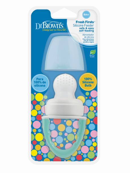 Dụng cụ ăn dặm bằng silicone hiệu dr brown’s - túi nhai ăn dặm