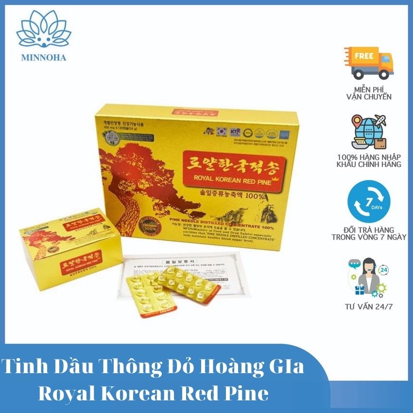 [Freeship+Quà 30k]Tinh dầu thông đỏ Hoàng Gia - Royal Korean Red Pine - MINNOHA STORE