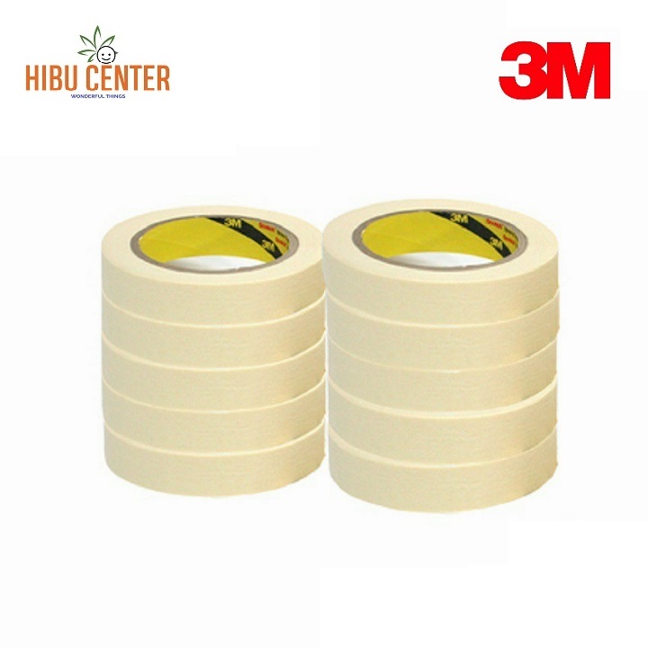 Combo 10 Băng keo giấy 3M Masking Tape 2600 Trắng