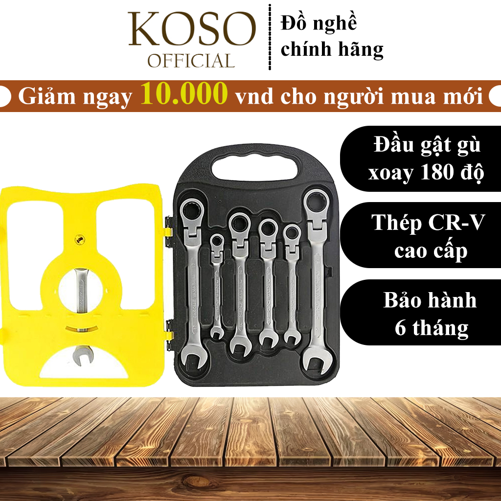 Bộ cà lê gật gù koso chính anton chất liệu cao cấp chrome vanadium steel kích cỡ đa dạng 8,10,12,13,14,17,19