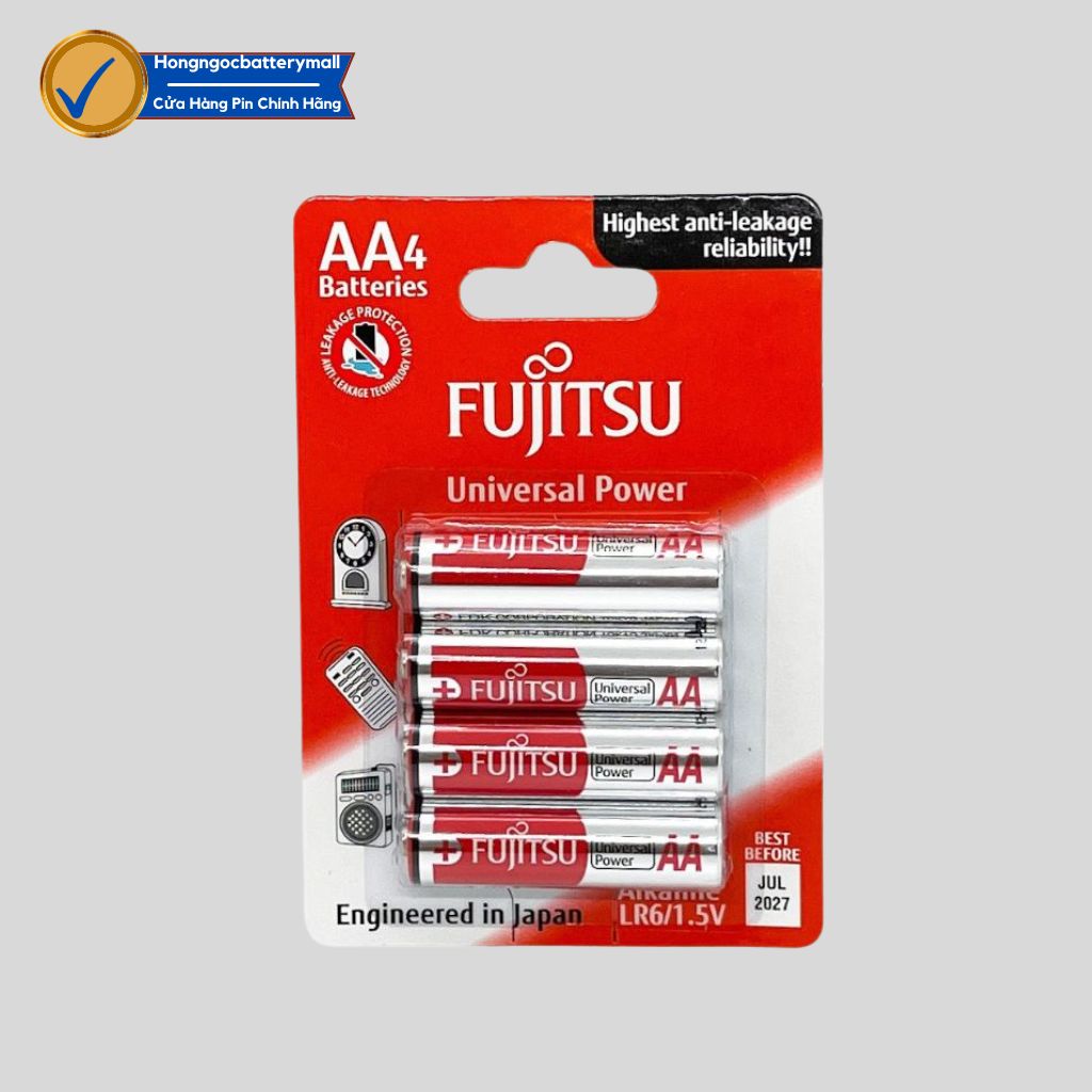Pin aa , pin aaa fujitsu alkaline 1,5v siêu bền bỉ made in indonesia