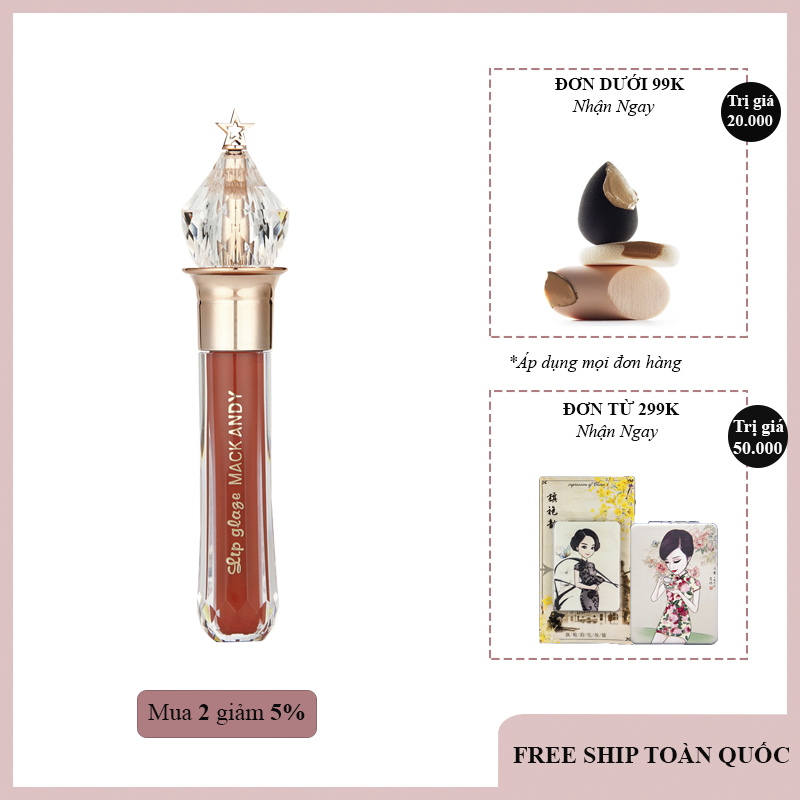 SON KEM LÌ Mack AnDy (MUA 1 TẶNG 1 SON NỮ HOÀNG CÙNG HÃNG) Vương Miệng Pha Lê Bền Màu Siêu chuẩn không lo trôi son (KHUYẾN MÃI 3 NGÀY) (GIẢM GIÁ CỰC SỐC)