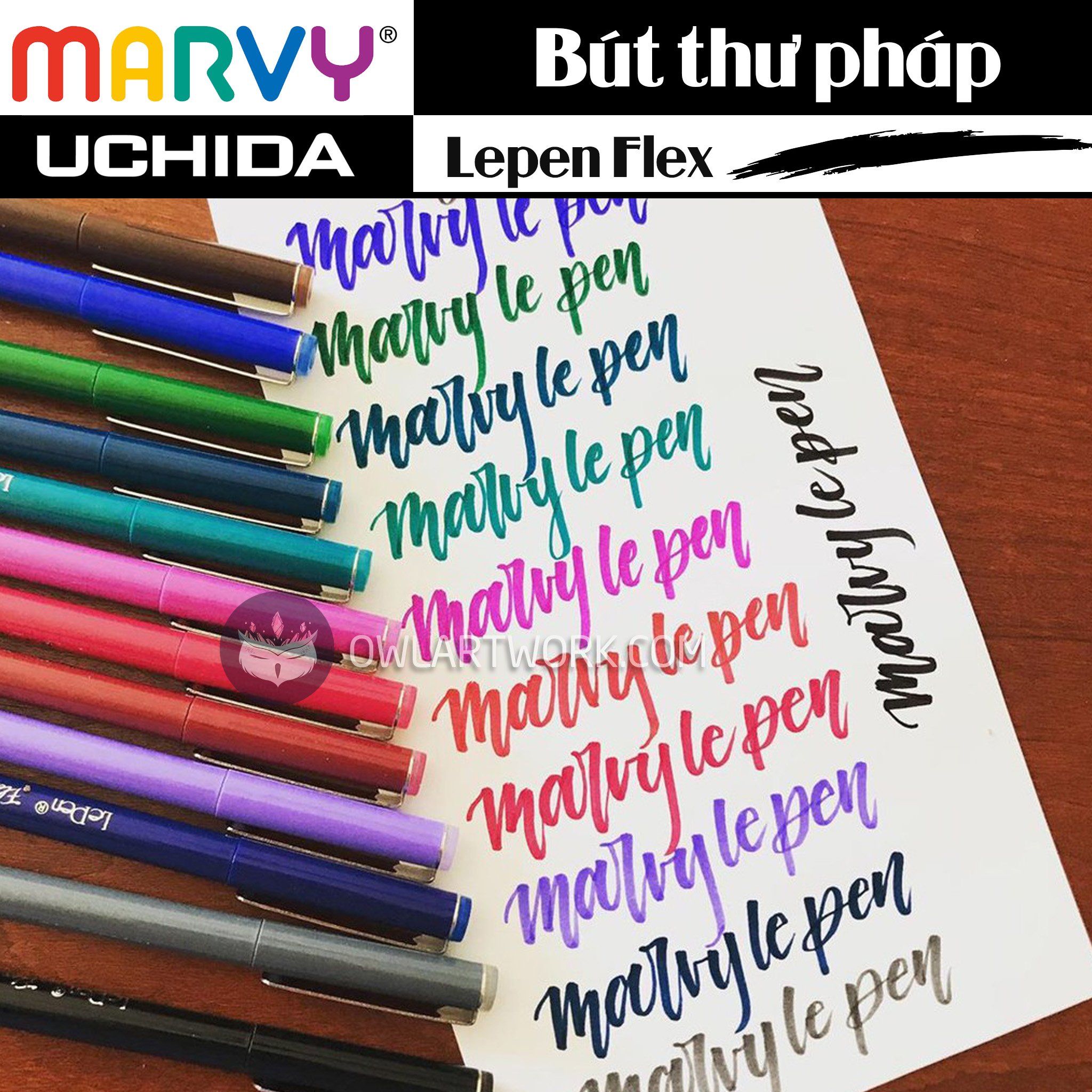 [HCM]Bút lông viết thư pháp Le Pen Flex MARVY 4800