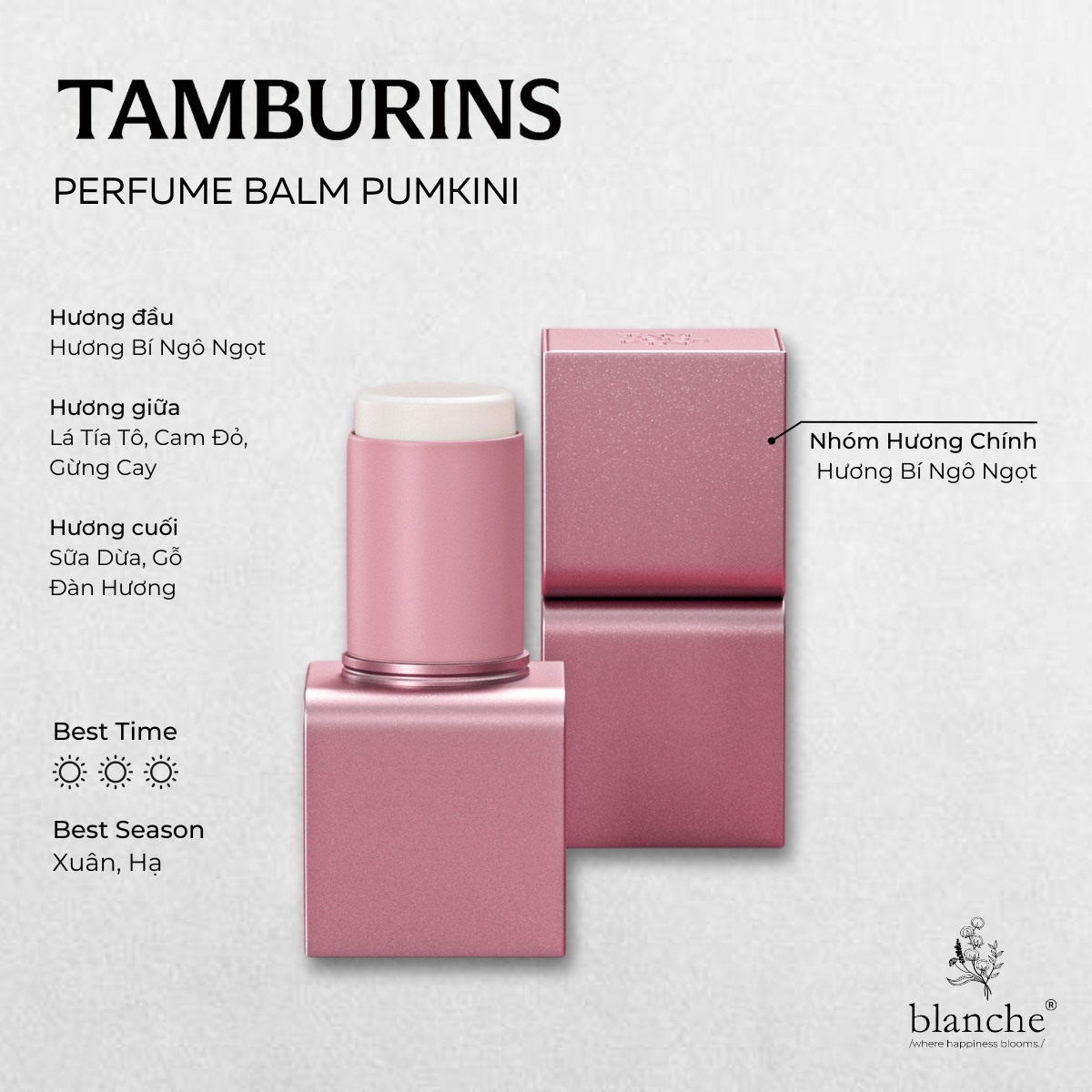 Nước Hoa Sáp Tamburins Perfume Balm/Nước Hoa Thỏi Tamburins Chamo, Lale, Berga Sandal, Suede Pear - Có Sẵn/100% Authentic