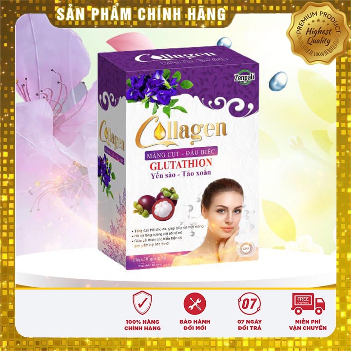 Collagen măng cụt zenpali collagen măng cụt đậu biếc zenpali