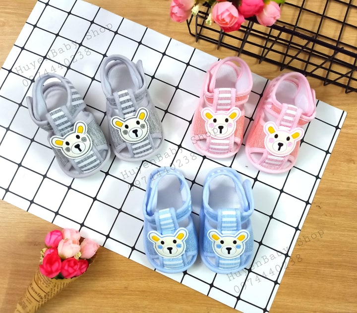 (Được chọn màu) Dép tập đi cho bé đế chống trượt (Mẫu 2)