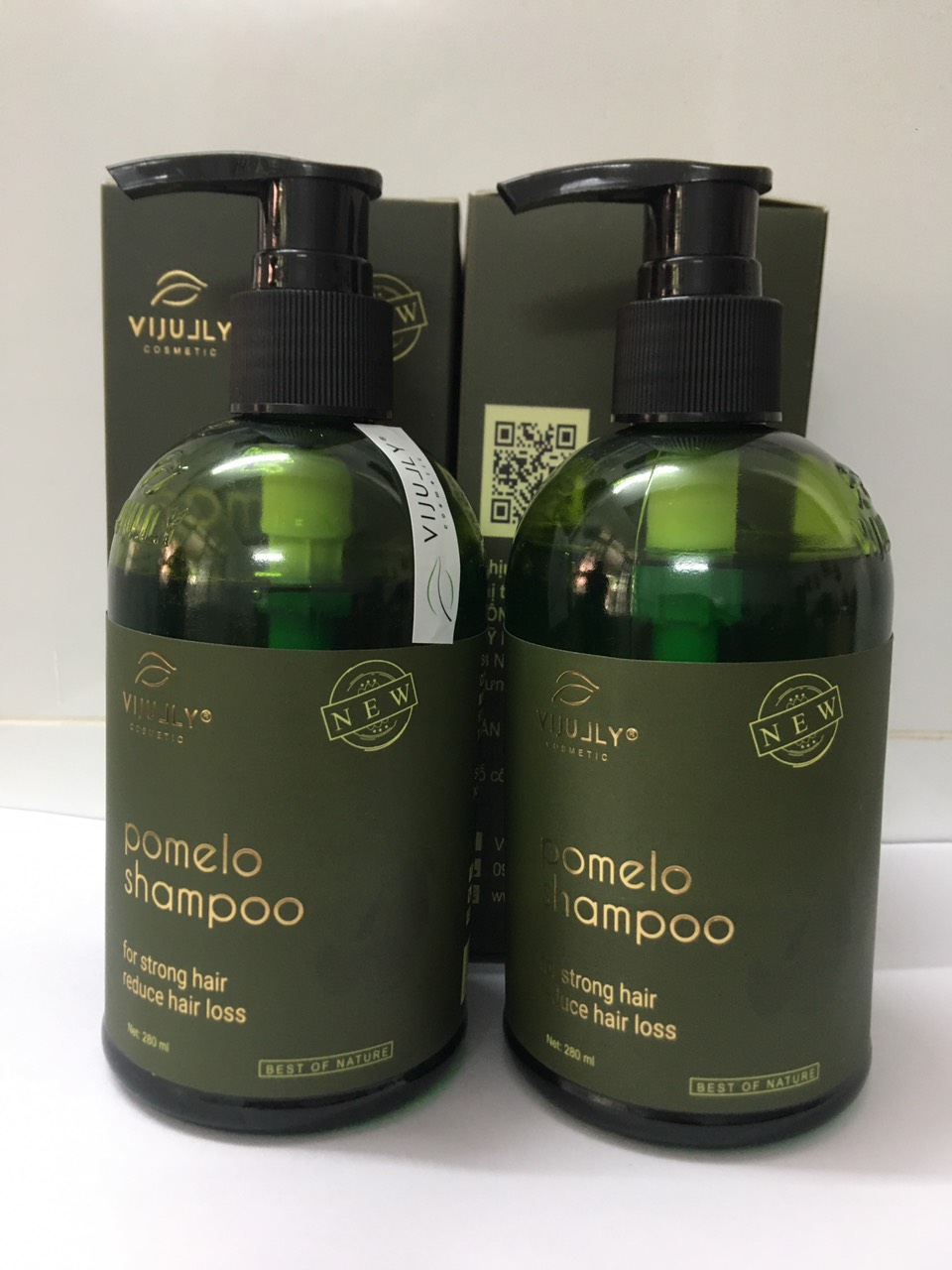Combo 2 chai dầu gội bưởi vi jully giảm rụng, làm tóc chắc khoẻ bồng bềnh, kích mọc tóc 300ml