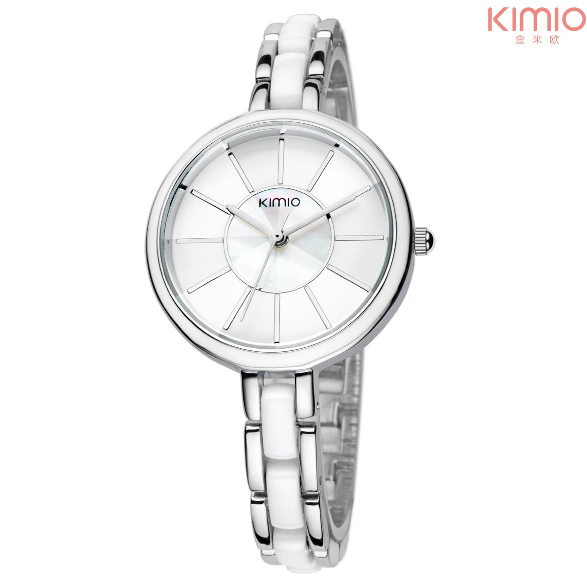 Đồng hồ nữ dây thép không gỉ kimio k495m-s0101 mặt trắng
