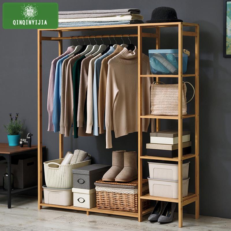 [ HÀNG LOẠI I ] Tủ quần áo trống khung tre 123x30x145 - Giàn treo quần áo Mezz270