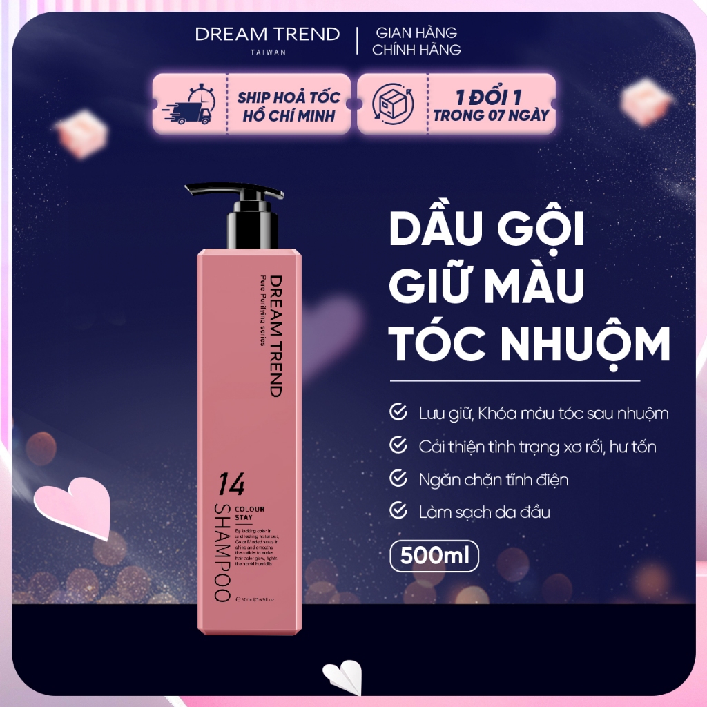 Dầu gội giữ màu tóc nhuộm dream trend color stay shampoo 500ml