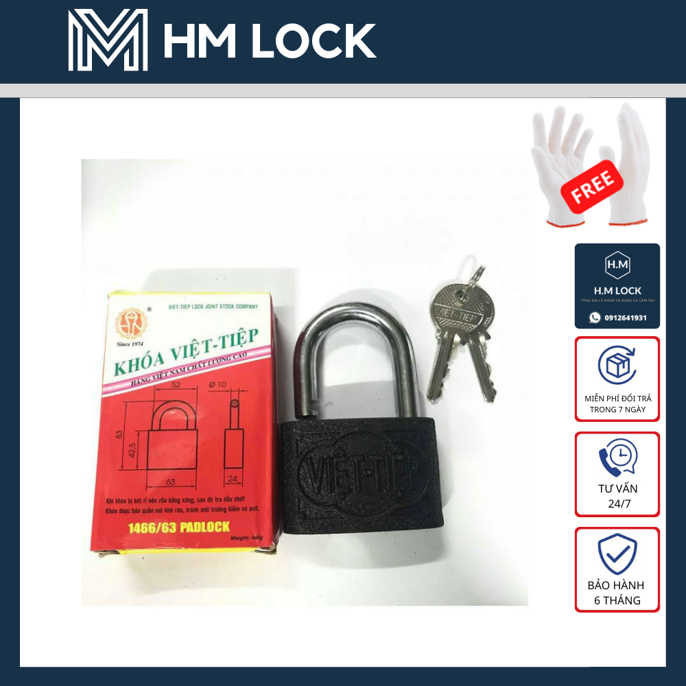 Ổ khóa việt tiệp 1466/63 - hàng chính hãng - hm lock