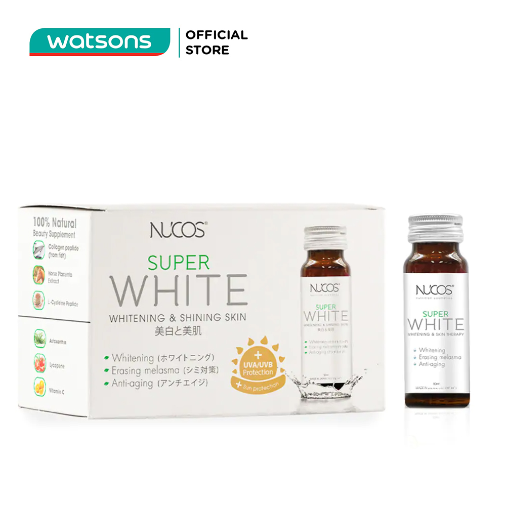 Thực Phẩm Bảo Vệ Sức Khỏe Nucos Super White Whitening & Shining Skin Giúp