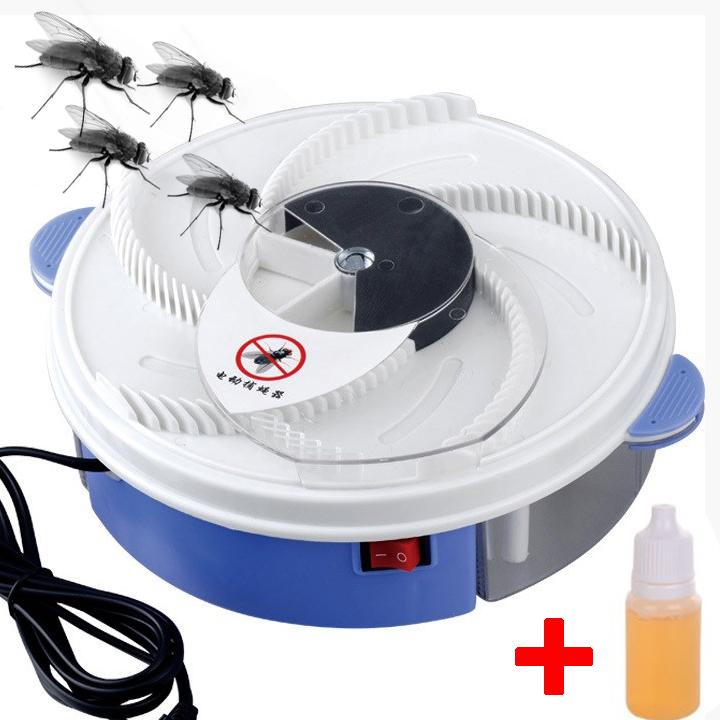 Máy bắt ruồi tự động 360 độ cao cấp, Hoạt động trên nguyên tắt xoay tròn đưa côn trùng vào không gian không lối thoát giúp gia đình an toàn cho sức khoẻ giảm giá 50% tại SHOP BACK