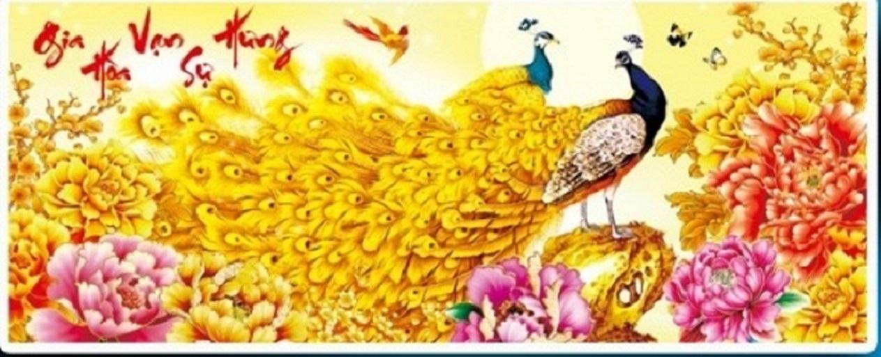 Tranh đính đá gia hòa vạn sự hưng - lv265