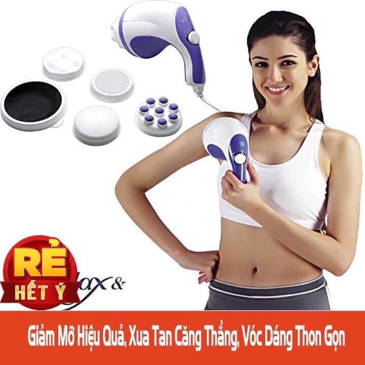 Máy Đánh Tan Mỡ Bụng Cầm Tay, Máy Massage Toàn Thân Relax & Spin Tone .Tặng 5 đầu massage, cải thiện vóc dáng hiệu quả