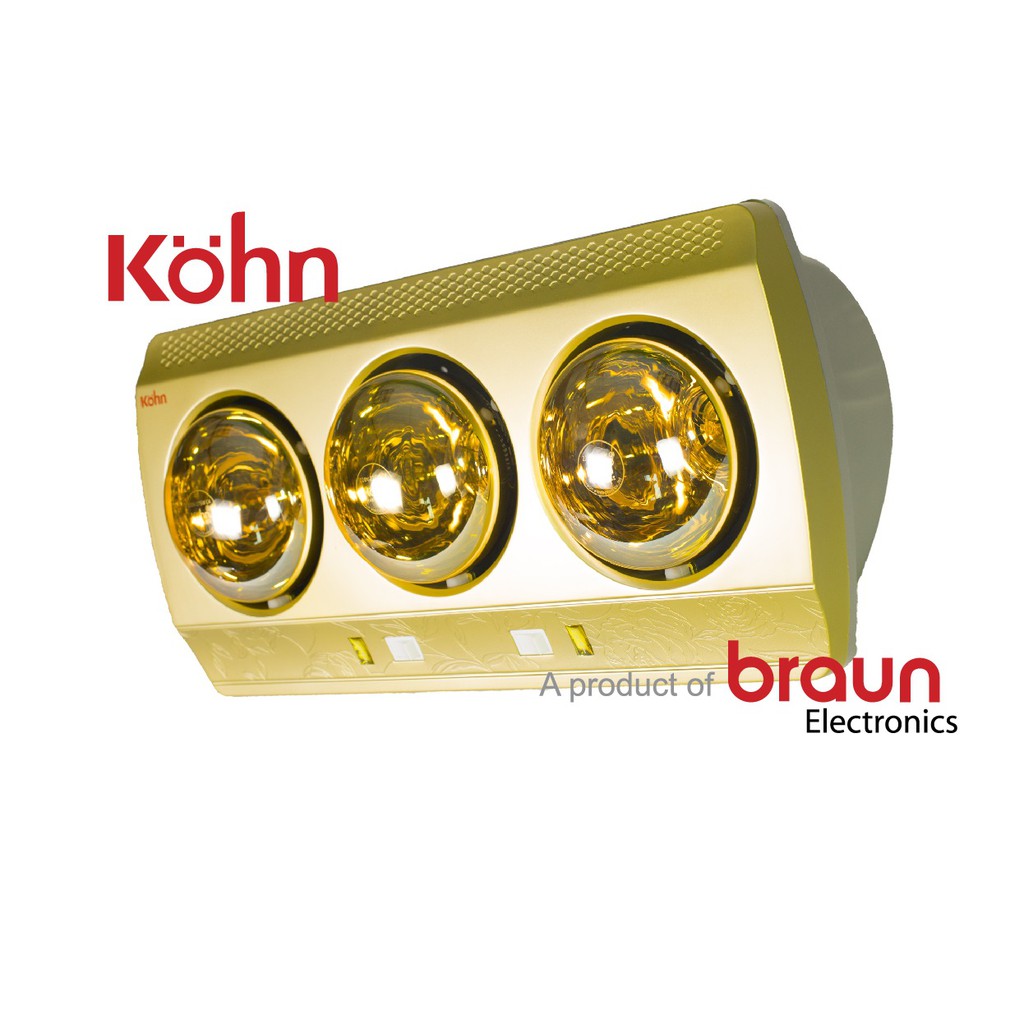 Đèn Sưởi Nhà Tắm Kohn Braun Chính Hãng 100% Bảo Hành 5 Năm