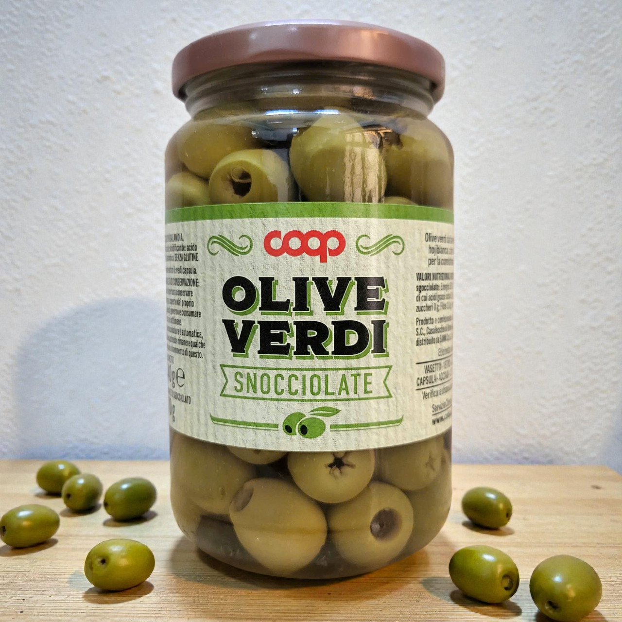 (Lọ 340g) QUẢ Ô LIU KHÔNG HẠT COOP Pitted Green Olives