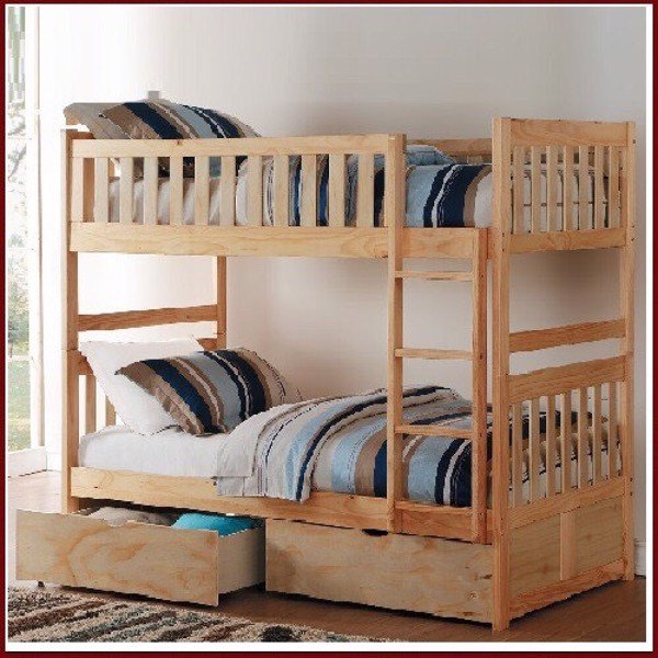 Giường Tầng Unit Đầy Đủ Kích Thước 1m-1m2-1m4 Gỗ Tự Nhiên Người Lớn Và Trẻ Em Đều Dùng Được