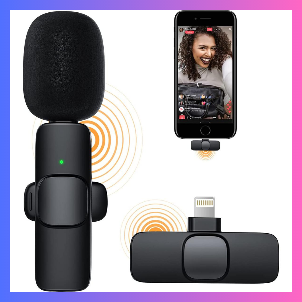Mic thu âm không dây cài áo lọc tiếng ồn model K9