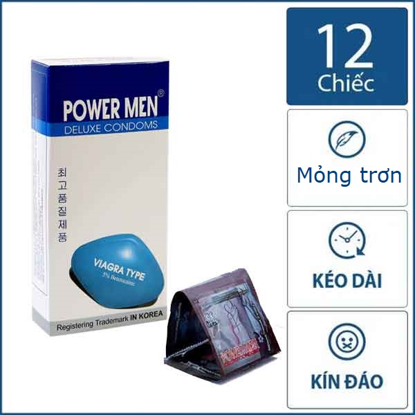 Bcs mỏng trơn kéo dài thời gian quan hệ power men viagra type h12 - hàng chính hãng 100% - che tên sản phẩm