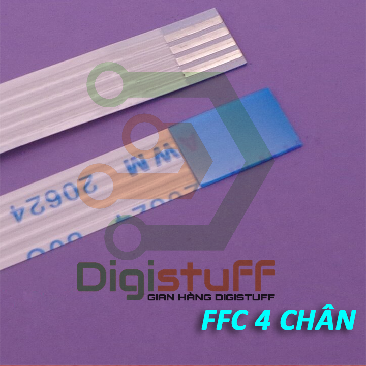 Cáp FFC ( cáp phẳng ) 4 chân AWM 20624 thay cáp Xinya E476580 CviLux E208903-3 HAMBURG-SH-HF E235863 High-Tek E353411 JI-HAW E118077