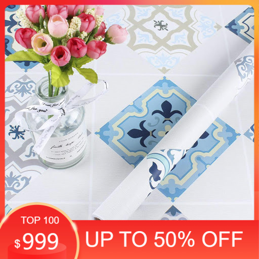 [ BAO CHẤT ] Cuộn 3m decal giấy dán tường gạch sáng dây leo khổ 60cm có sẵn keo dán, chất liệu PVC không thấm nước (GIAO MÀU NGẪU NHIÊN)
