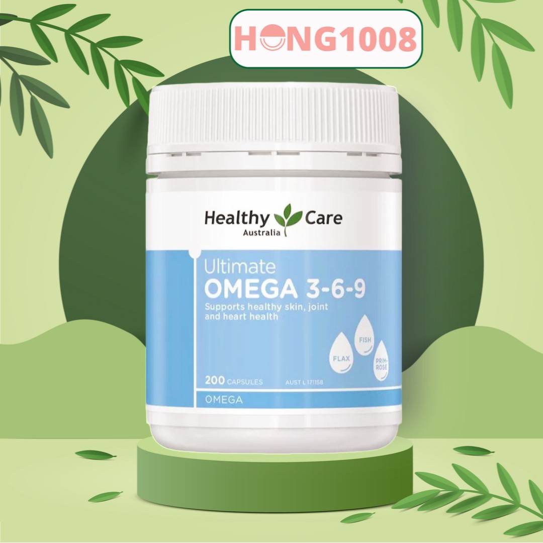 Viên uống Omega 3 6 9 Healthy Care Ultimate Của Úc 200 Viên - Omega 369 , Omega 3-6-9 tốt cho mắt, não và tim mạch - Shop Hong1008