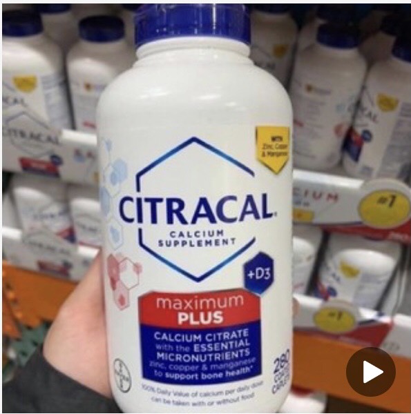 Viên uống bổ sung Canxi Citracal Maximum Calcium Citrate +D3 280 vi
