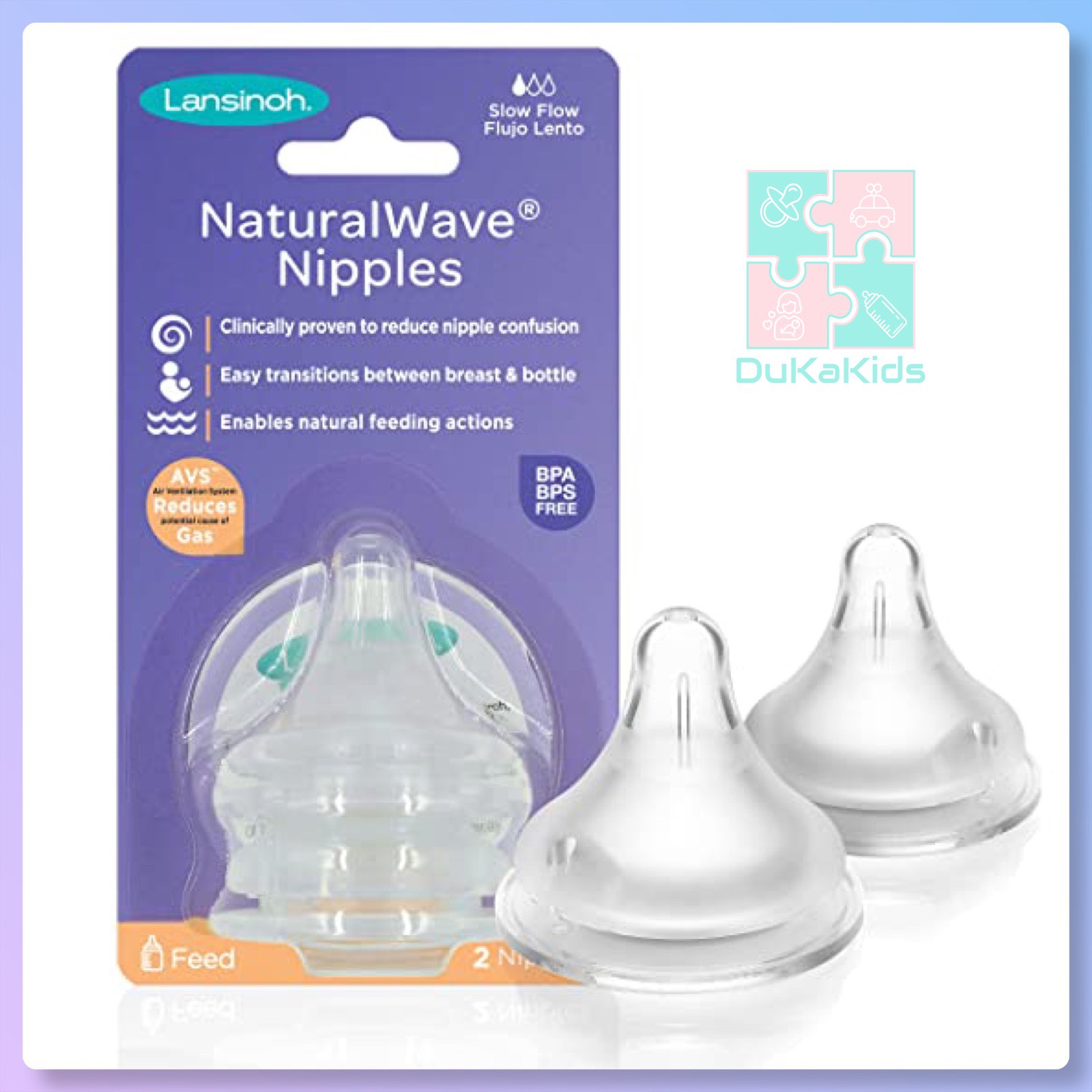 Set núm ti thay thế bình sữa Lansinoh đủ các size - size S (số 2), size M (số 3), size L (số 4)