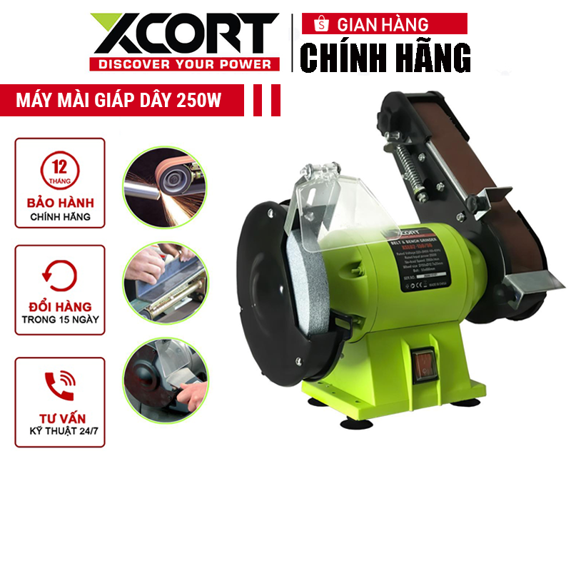 Máy mài giáp dây băng - máy mài giáp dây đai 250w xcort model xse02- 150/50 kèm mài đá