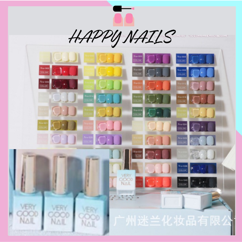 [ẢNH THẬT TẶNG KÈM BẢNG MÀU + BASE TOP] Sét Sơn Gel Very Good Nail 40 màu Cao Cấp, Set 40 màu sơn ve