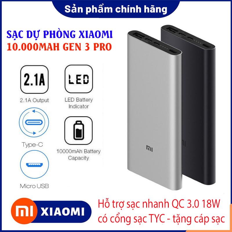 [HCM]Pin sạc dự phòng giá rẻ chính hãng - pin dự phòng xiaomi - pin dự phòng anker - pin dự phòng laptop - pin dự phòng energizer - pin dự phòng samsung \ mua ngay pin sạc dự phòng XIAOMI hỗ trợ 2 cổng sạc sạc nhanh 18w  bảo hành uy tín