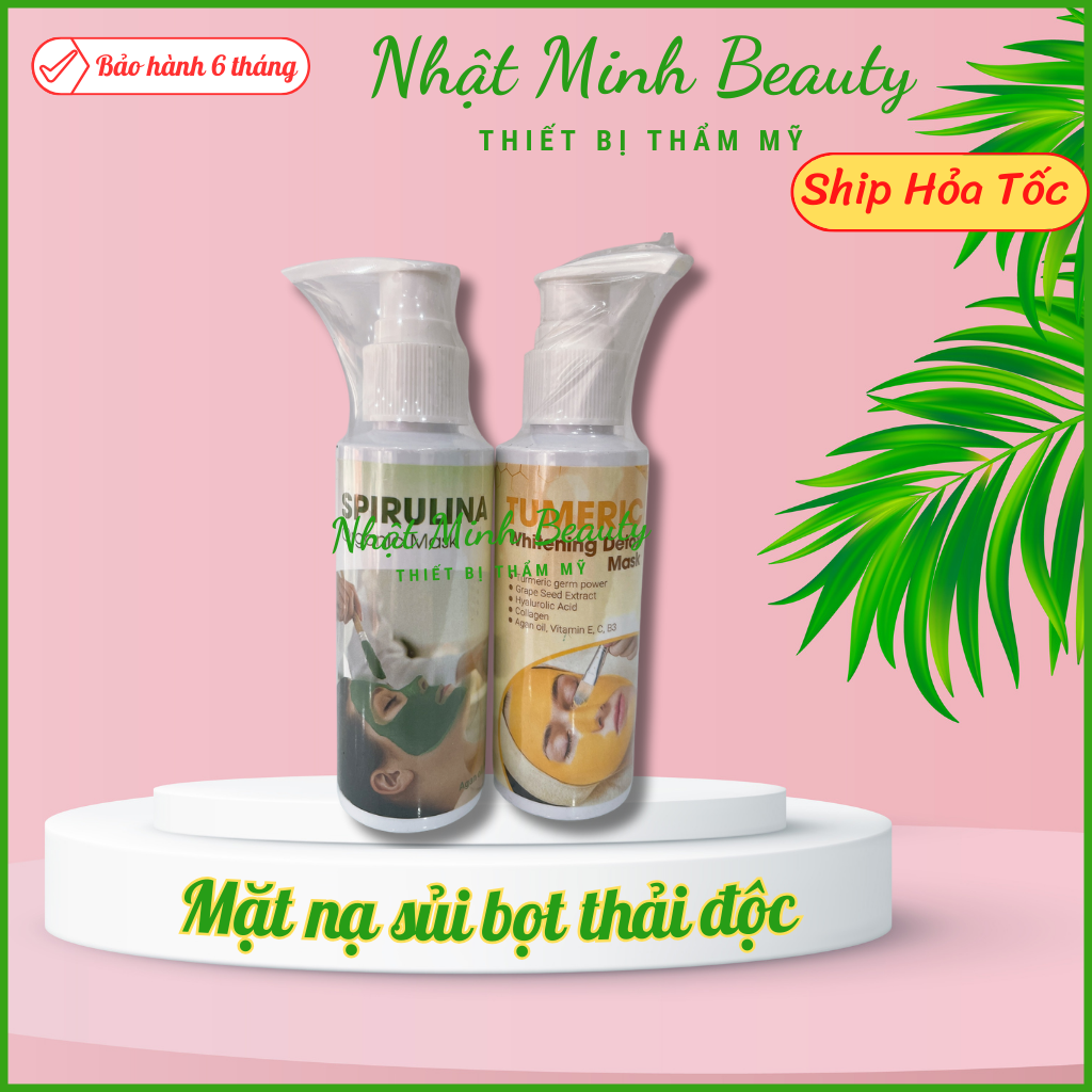 Mặt nạ sủi bọt thải độc da | Mặt nạ sủi nghệ, tảo xoắn