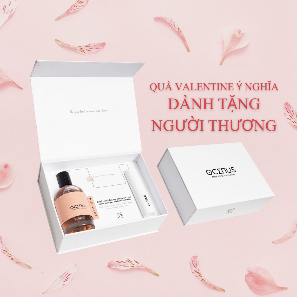 Bộ quà tặng Valentine Nước hoa nữ cao cấp Ocenus ngọt ngào, quyến rũ, lưu hương lâu