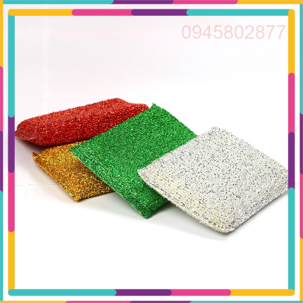{HÀNG MỚI VỀ} COMBO 5 Miếng Cước Cọ Xoong Kim Tuyến (Chữ Nhật),Rửa Dụng Cụ Cọ Rửa Bóng Để Loại Bỏ Rỉ Sét Dụng Cụ Làm Sạch Đồ Nấu Nướng Bẩn