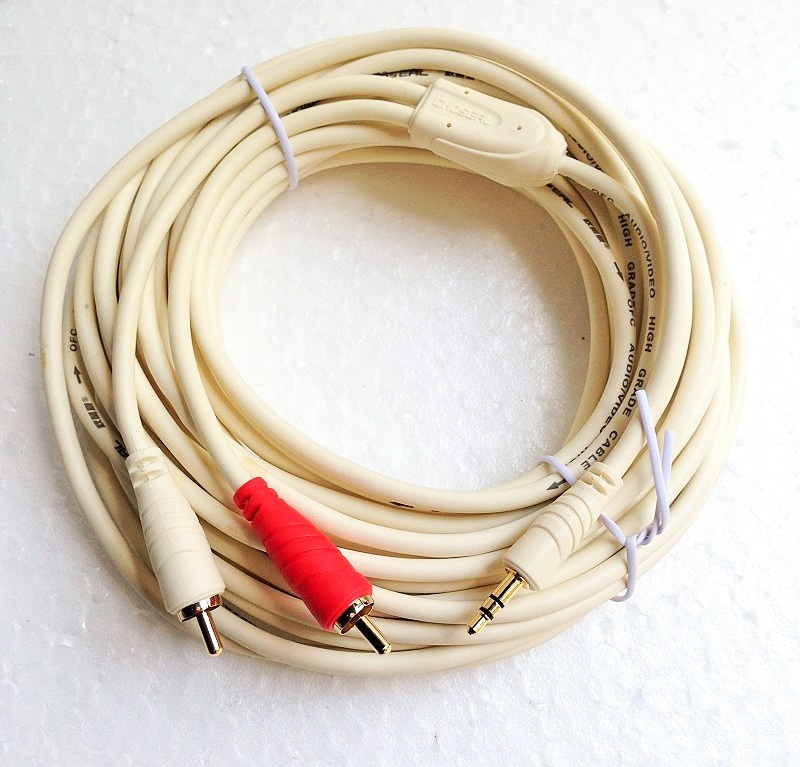 Cáp Âm Thanh Jack Audio 3.5mm (3,5 ly) Ra 2 Đầu Bông Sen RCA dài 1.8m 3m 5m 10m