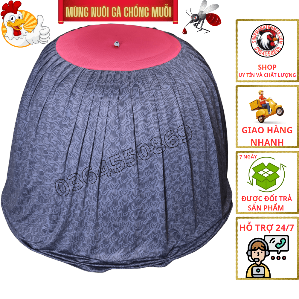 Mùng trùm bội gà nòi vải xịn dày dặn.