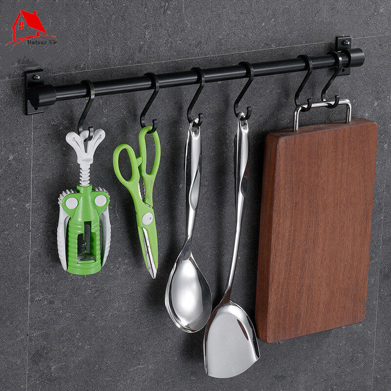 Khung treo nhà bếp không đục lỗ giá để xẻng muỗng nhà bếp giá để đồ giá treo tường dính chắc chắn kệ gắn tường