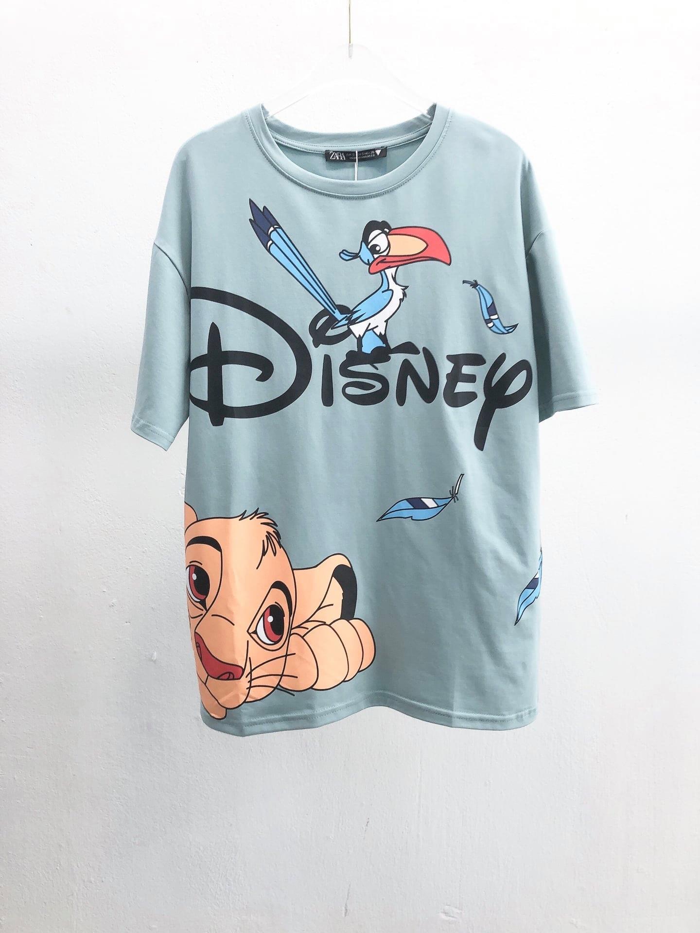 Áo thun nữ Zara in hình Disney Form rộng siêu xinh
