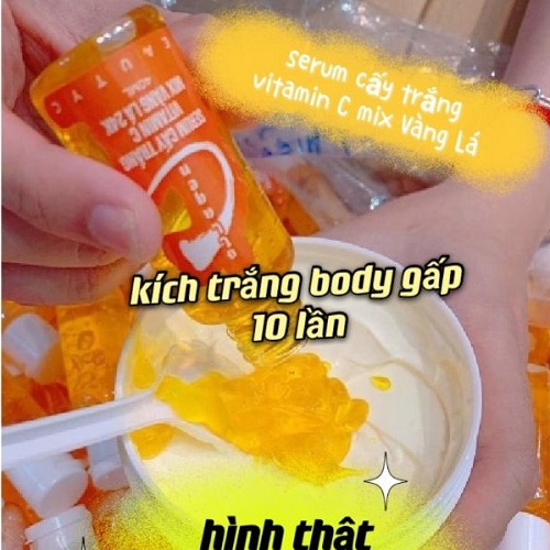 GIÁ SỈ 01 CHAI SEUMM MIX LA VANG 24KK DÙNG ĐỂ TRỘN VỚI KEM BODY