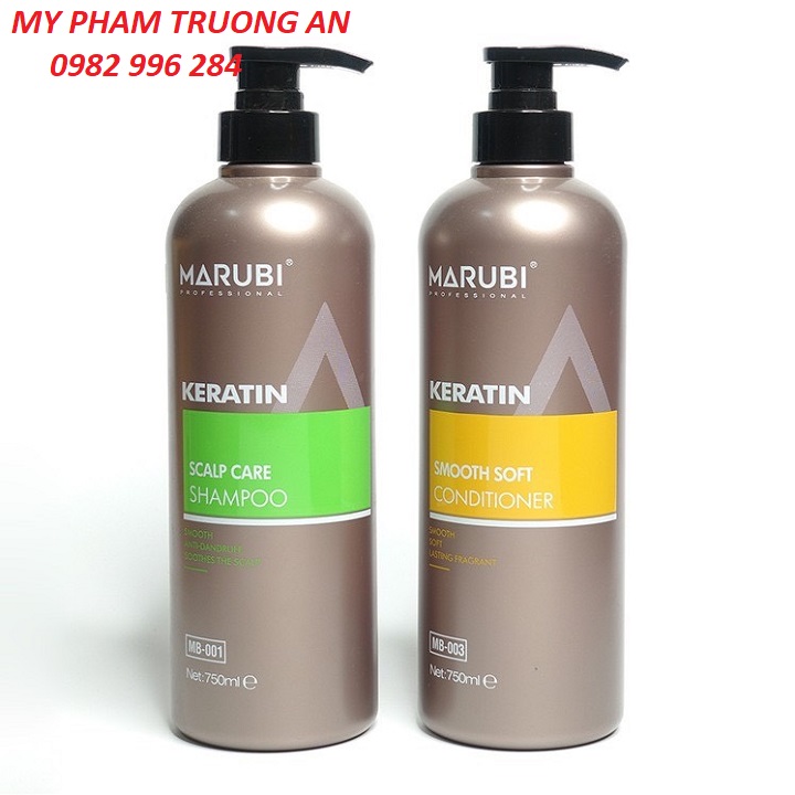 Combo Dầu Gội Marubi 750mlx2 . bao gồm dầu gội và dầu xả chăm sóc tóc hư tổn