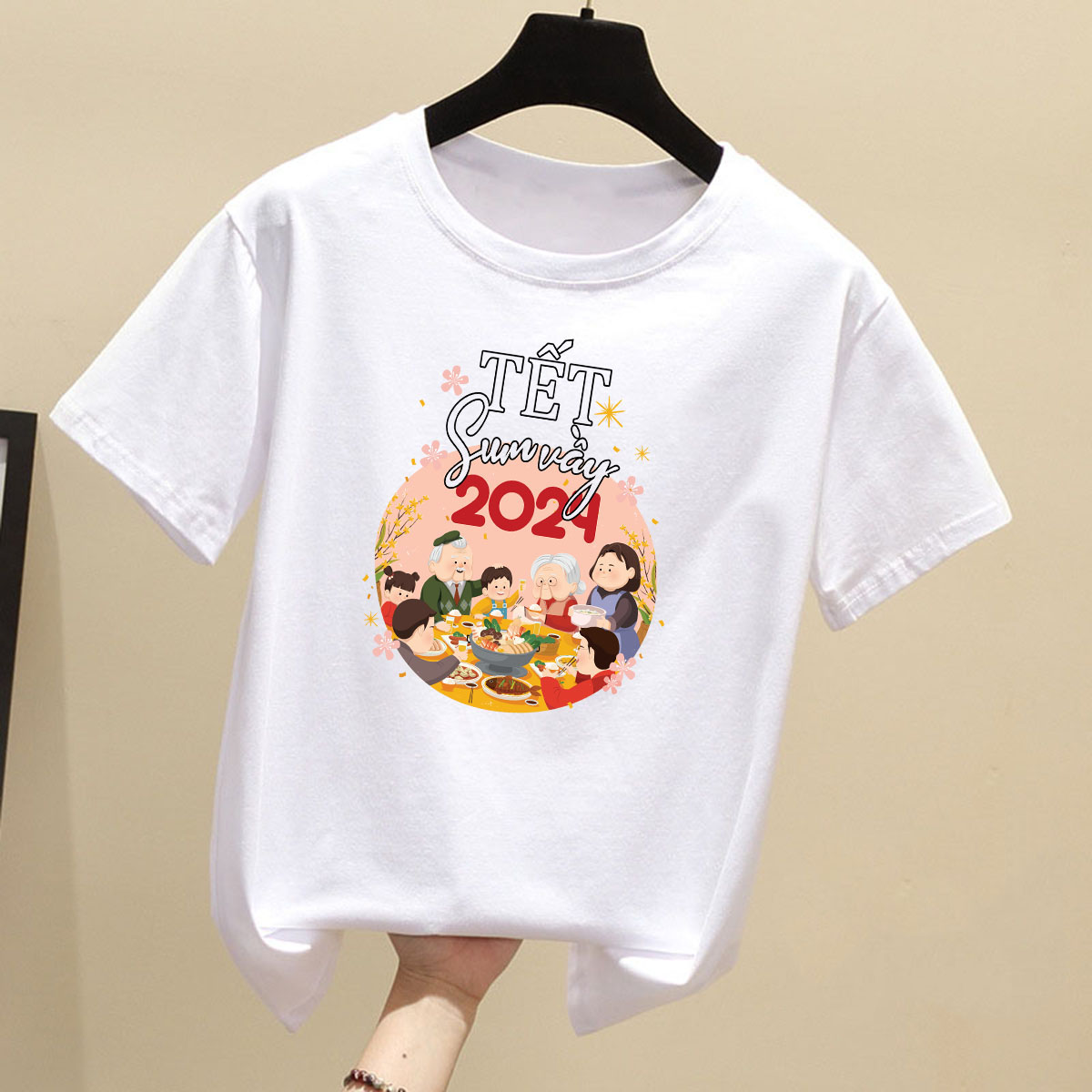 Áo Thun Tết Giáp Thìn 2024 - Áo Thun Xuân, Áo Thun Năm Mới - NLF - Phù Hợp Sắc Xuân - Tươi Trẻ Năng Động - Dễ Phối Trang Phục - Áo Cặp Đôi - Áo Nhóm - Áo Gia Đình