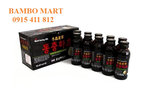 Nước đông trùng hạ thảo hàn quốc hộp 10 chai x 100ml