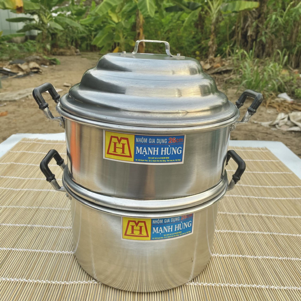 Nồi nhôm 2 tầng rời hấp xôi , hấp gà đủ Size