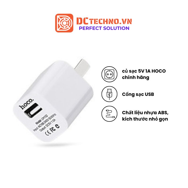 Củ sạc hoco uh102 chính hãng cao cấp - cốc sạc 5v/1a