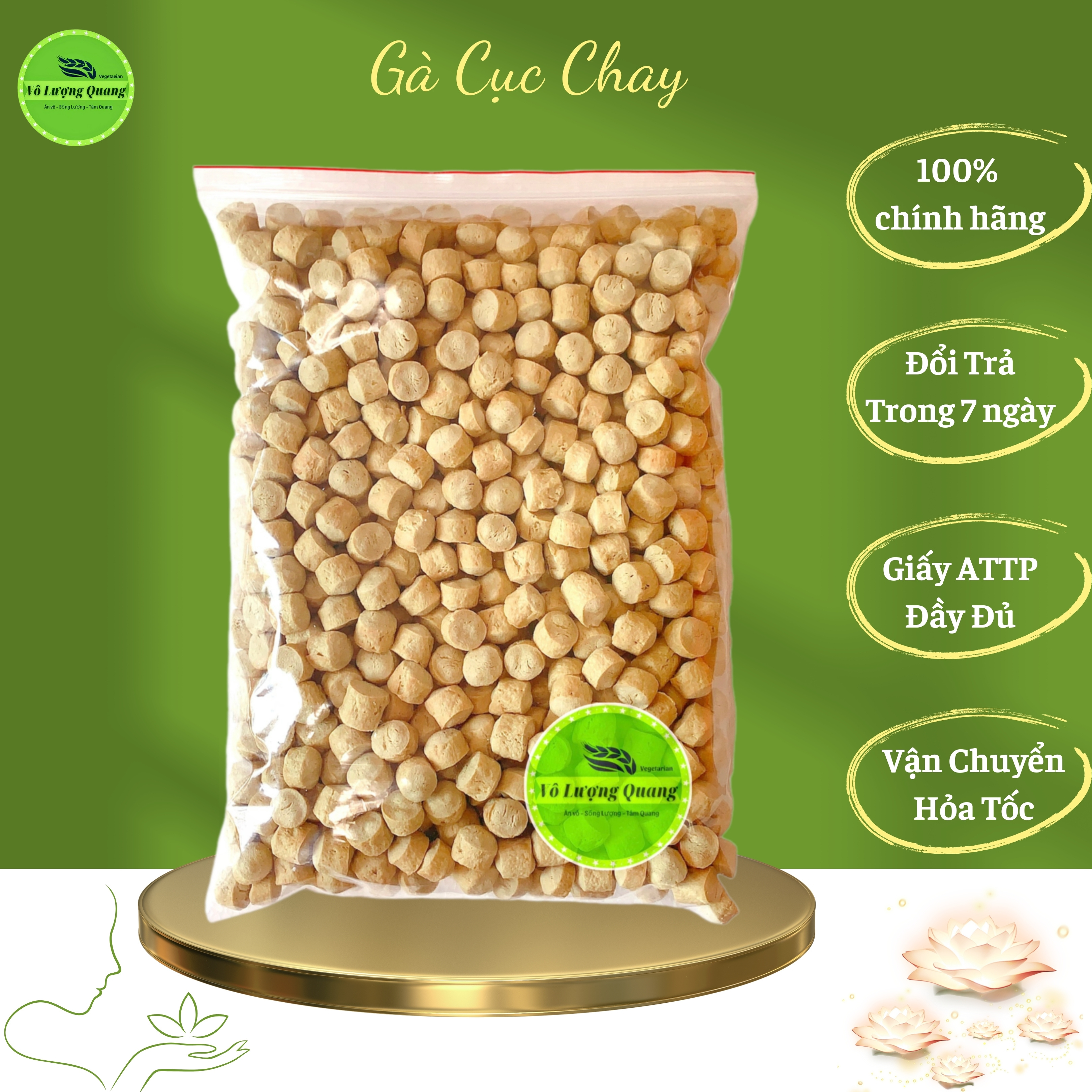 Gà Cục chay viên tròn Vô Lượng Quang cao cấp