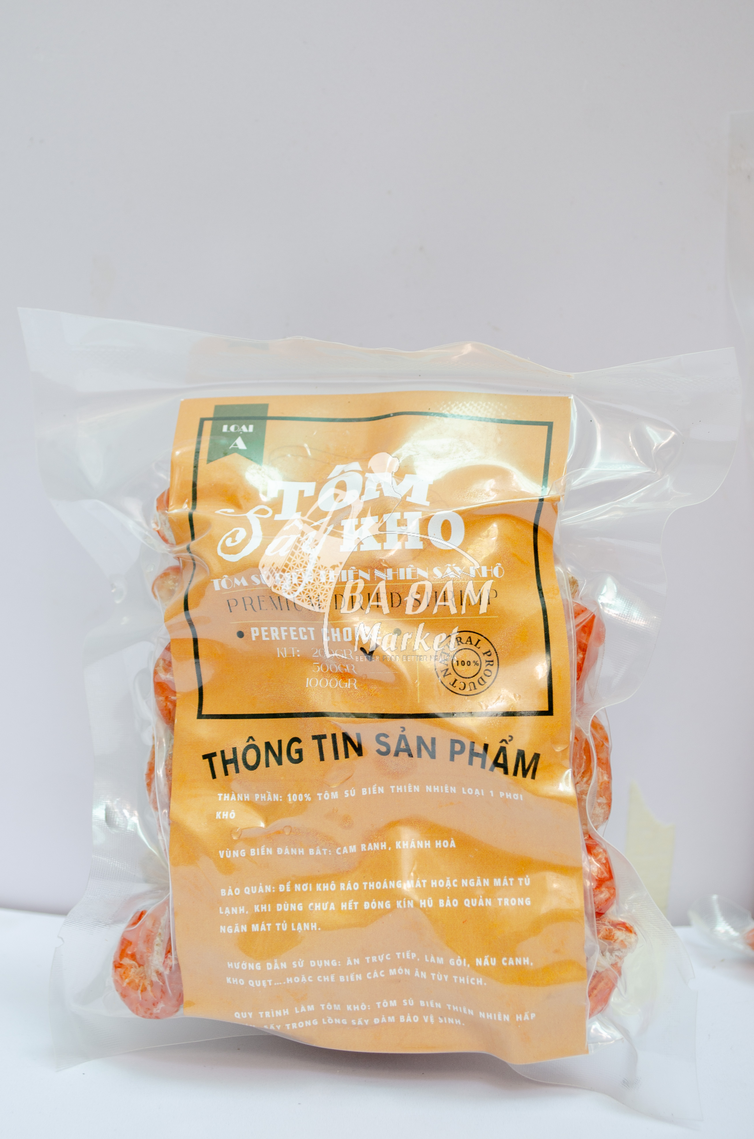 Hcm- 2 giờ - 200gr tôm khô từ tôm sú biển thiên nhiên cam ranh, loại 1