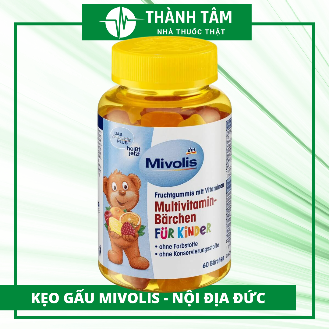 Kẹo gấu Mivolis của Đức, Kẹo gấu của Đức Mivolis Multivitamin Barchen bổ sung vitamin tổng hợp