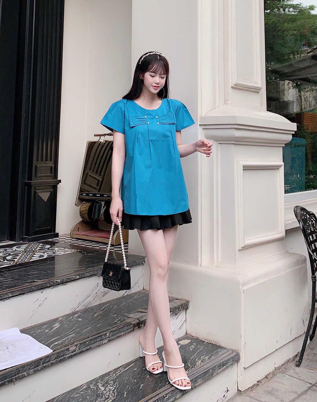 Áo bầu mùa hè thô boi lót lụa cực xinh